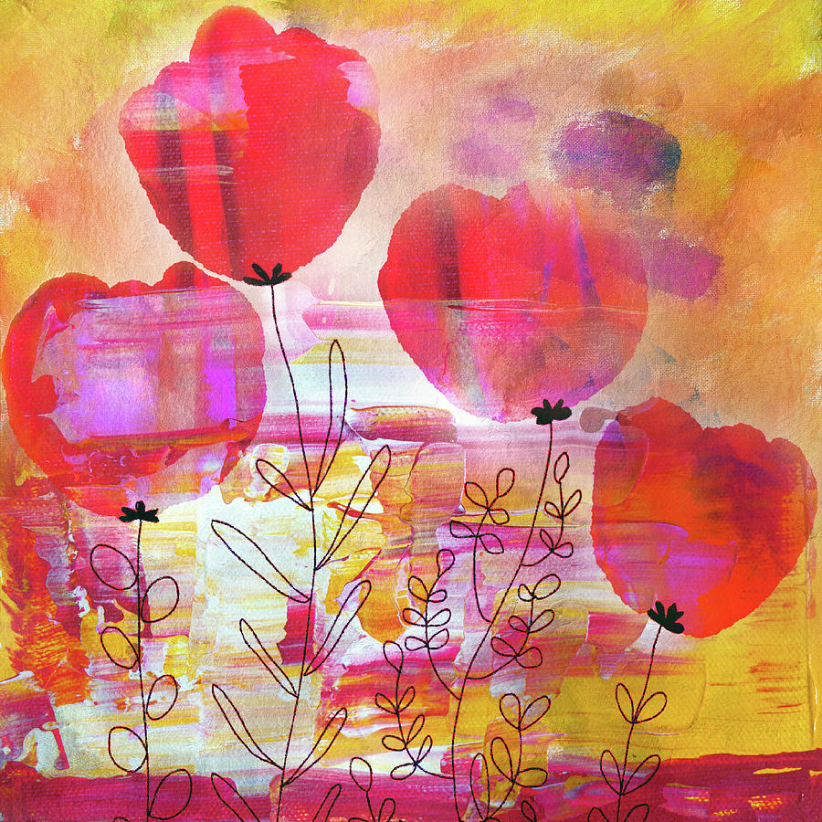Abstract Mixed Media - Spring Vibes by Jacky Gerritsen
