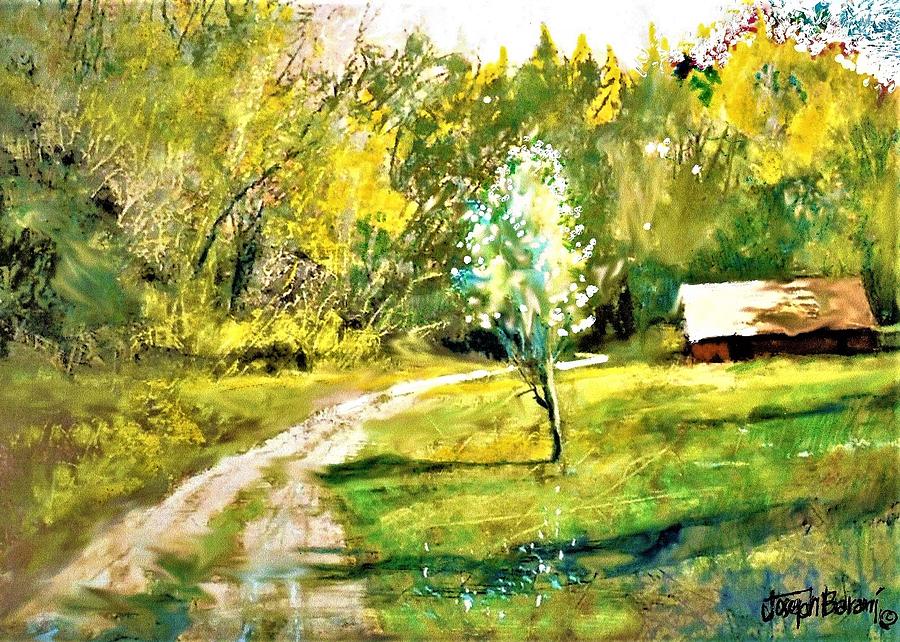 Landscape Painting - Spring Walk by Joseph Barani Landscape Painting - Spring Walk by Joseph Barani