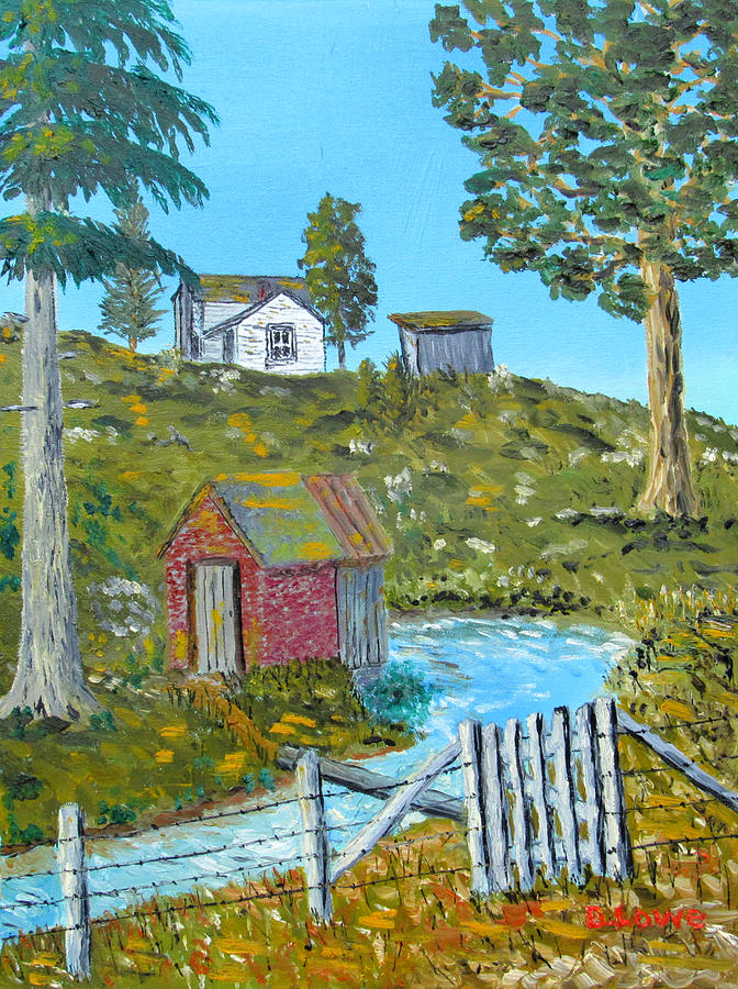 Springhouse Below the Hill Painting by Danny Lowe