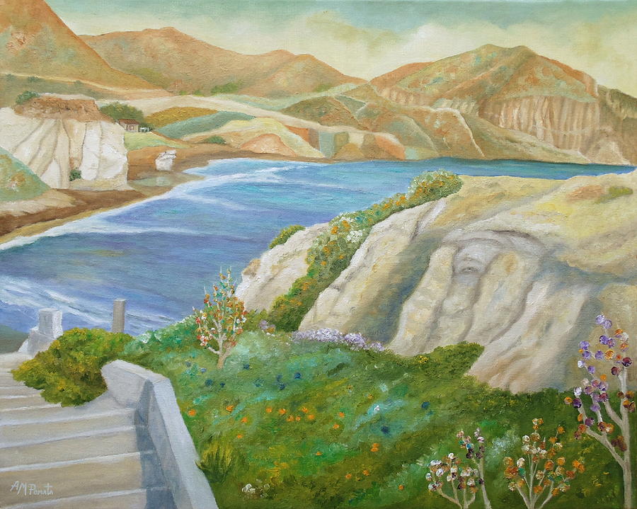 Springing Down The Shore Painting by Angeles M Pomata