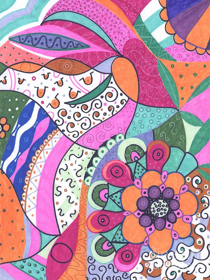 Springing Joy 2 Drawing by Helena Tiainen Springing Joy 2 Drawing by Helena Tiainen
