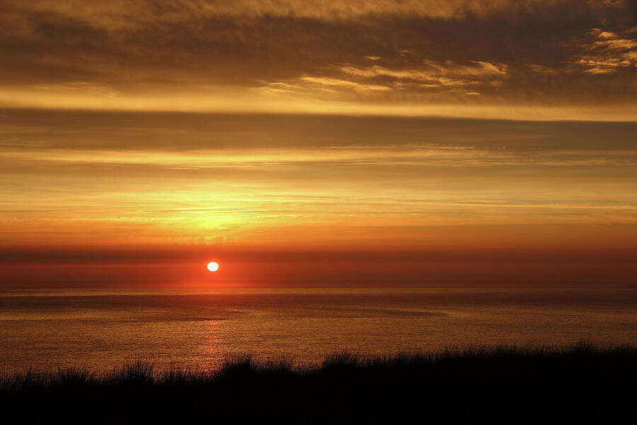 Sunset Photograph - spring sunset from the dune du Pilat by Eric BRENAC