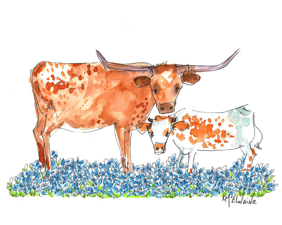Flower Painting - Springs Surprise LH008 by Kathleen McElwaine Texas Watercolor Artist by Kathleen McElwaine Flower Painting - Springs Surprise LH008 by Kathleen McElwaine Texas Watercolor Artist by Kathleen McElwaine