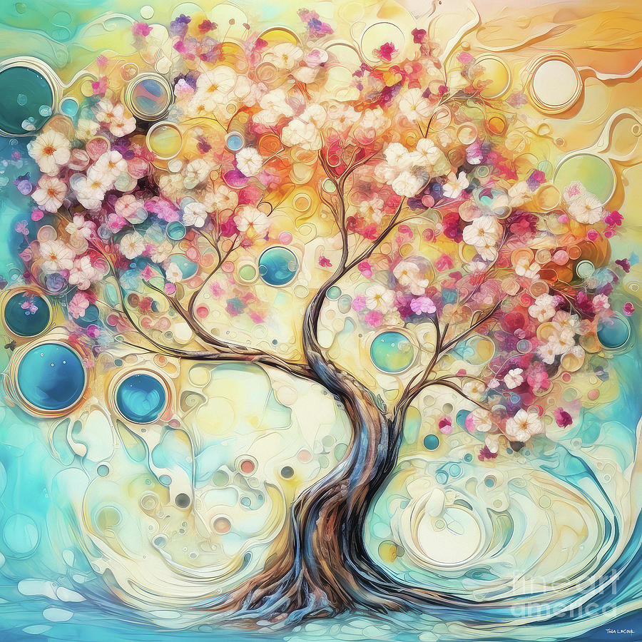 Springs Tree Of Life Painting by Tina LeCour