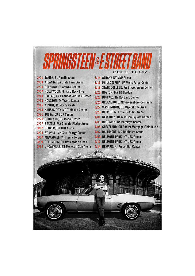 Springsteen And E Street Band Tour Date 2023 Frame Art Am88 Digital Art
