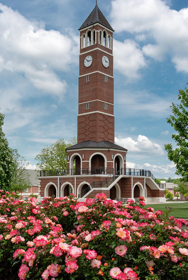 Springtime Clock Tower, Lee University Photograph by Marcy Wielfaert