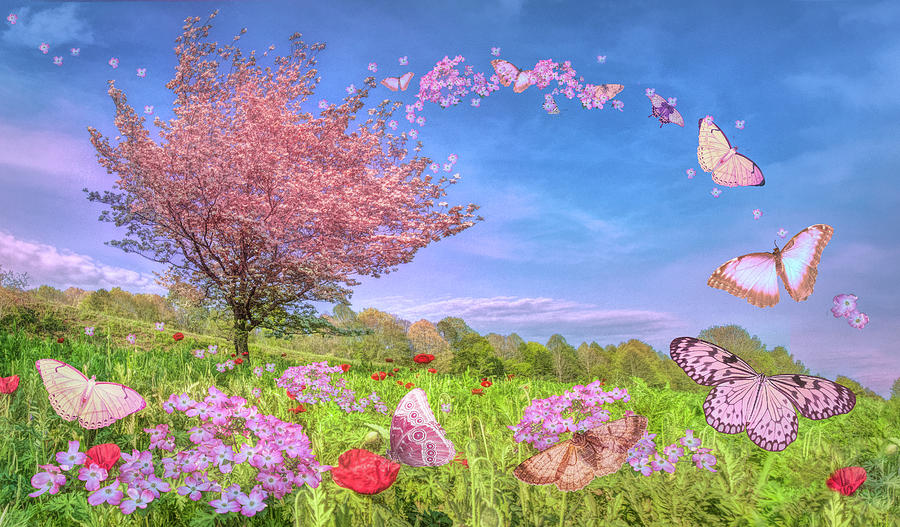 Springtime Colors Digital Art by Debra and Dave Vanderlaan