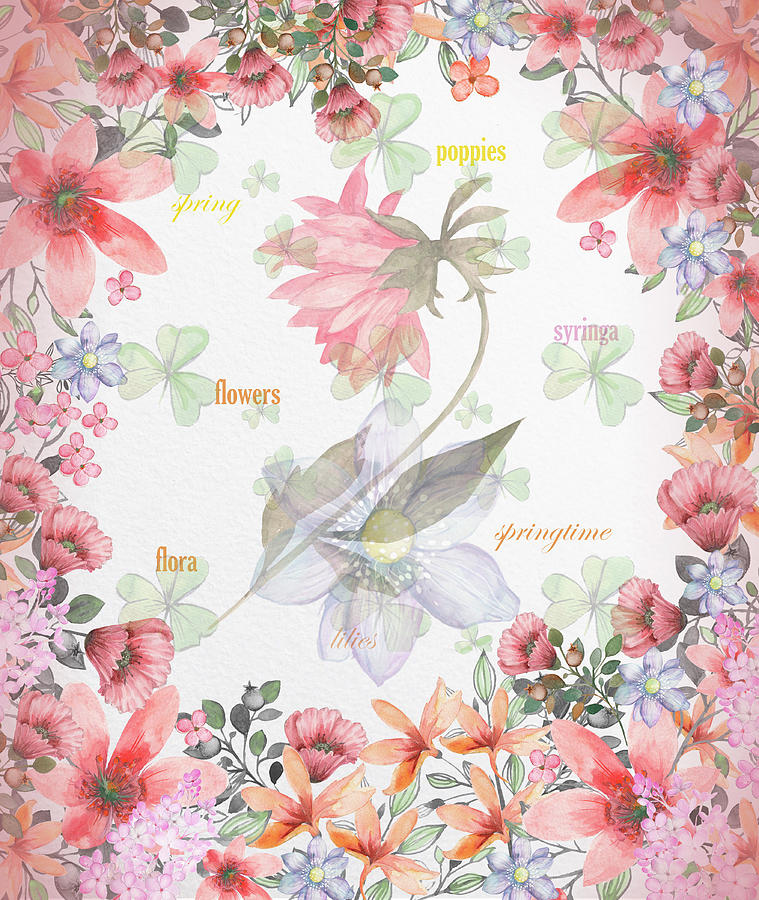 Springtime Flower Design 4 Digital Art by Johanna Hurmerinta