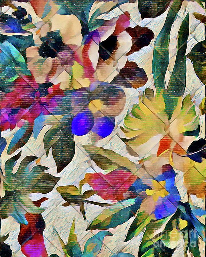 Springtime Flowers Abstract Mixed Media by Lauries Intuitive