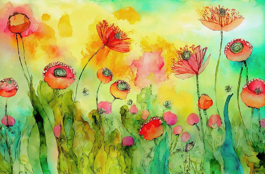 Springtime Flowers Digital Art by Lisa S Baker