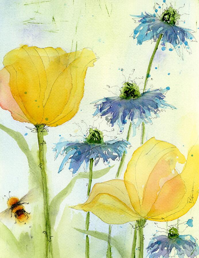 Springtime In Colorado Painting by Dawn Derman Springtime In Colorado Painting by Dawn Derman