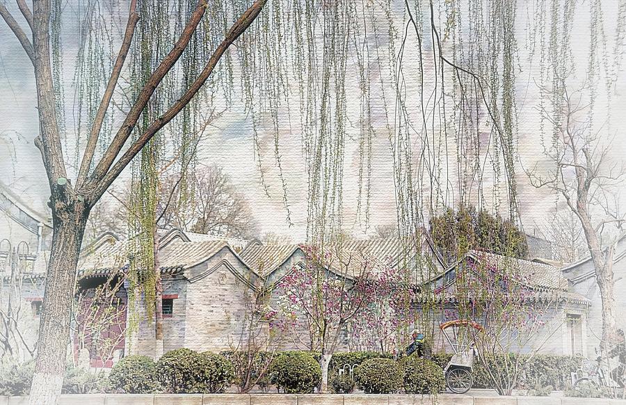 Tree Digital Art - Springtime In Old Beijing by Toni Abdnour