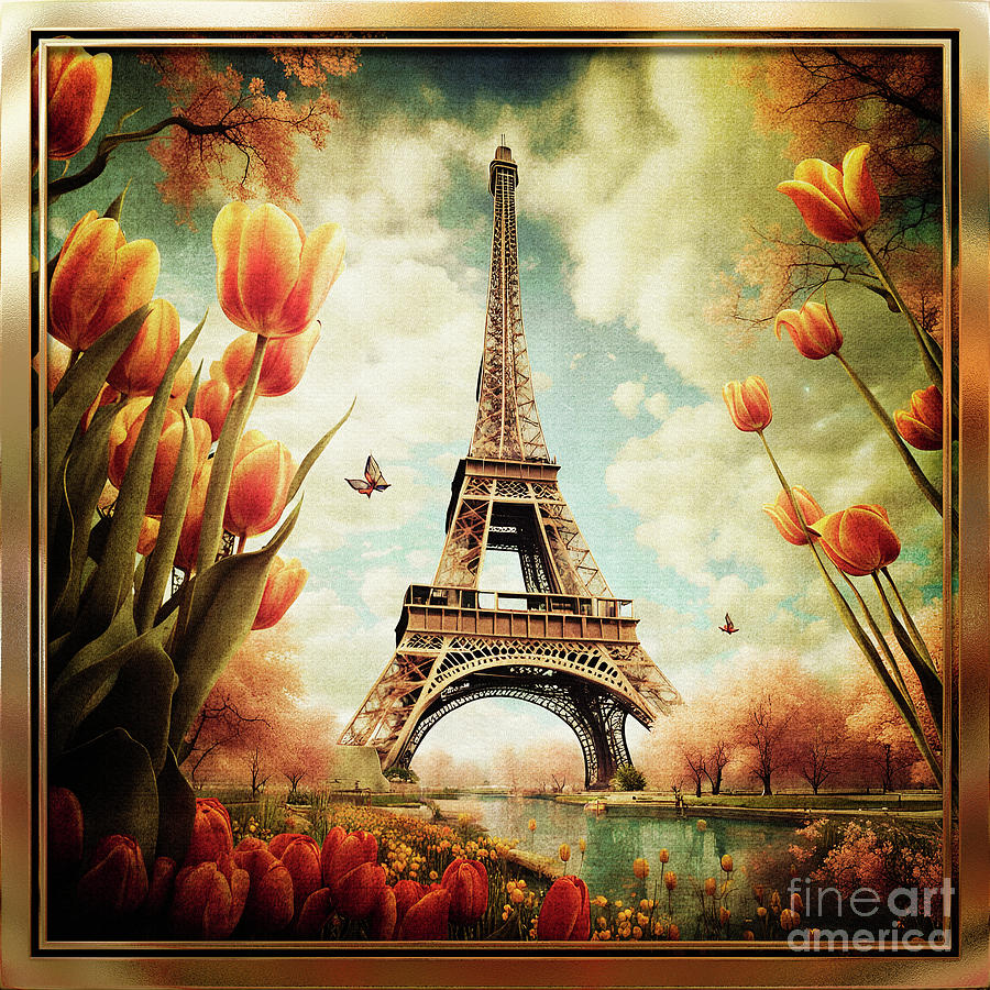 Springtime in Paris Digital Art by Edmund Nagele FRPS