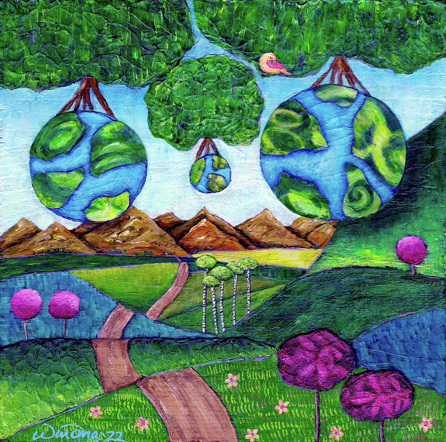 Springtime in the 6th Dimension Painting by Winonas Sunshyne