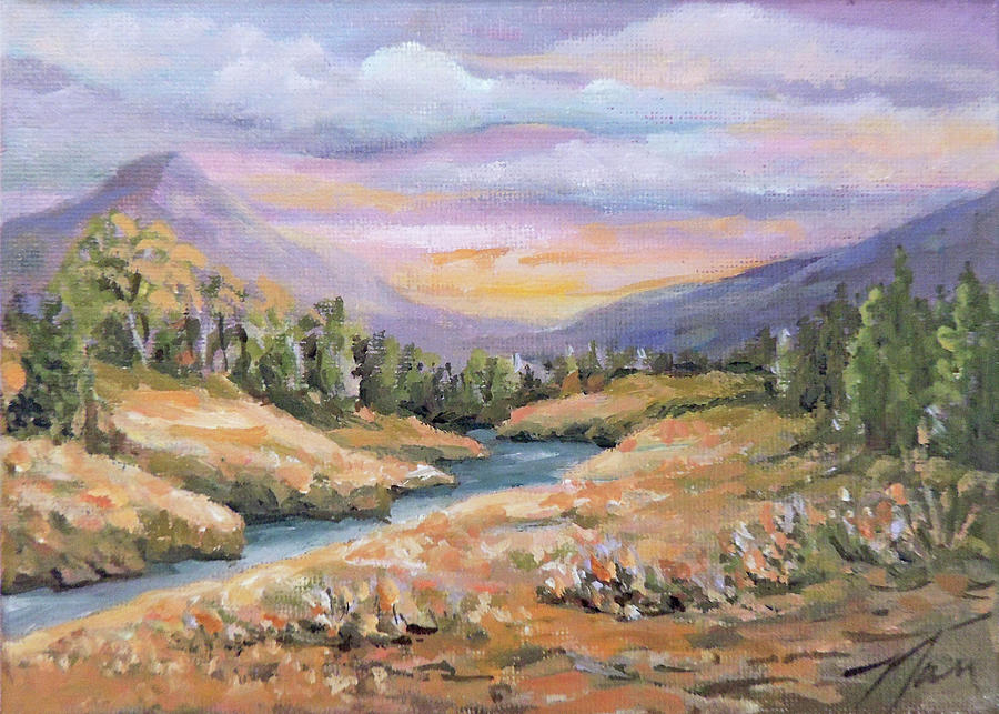 Springtime in the Valley Painting by Nancy Griswold