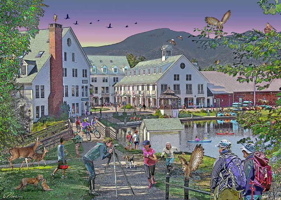 Springtime In Waterville Valley New Hampshire  Digital Art by Nancy Griswold