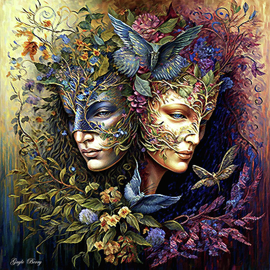 Masquerade Mask Mixed Media by Gayle Berry - Fine Art America