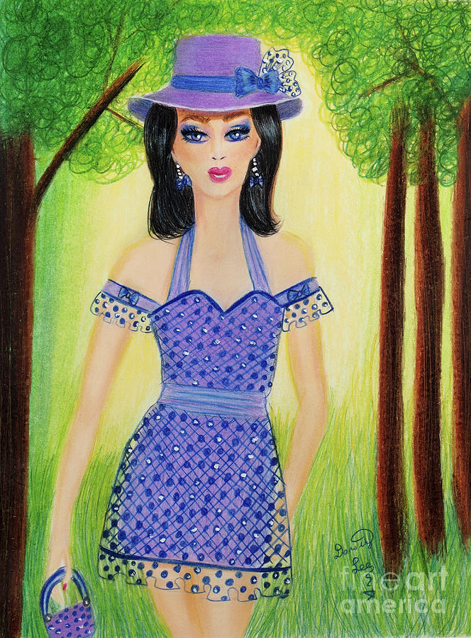 Springtime Stroll Through The Forest Painting by Dorothy Lee