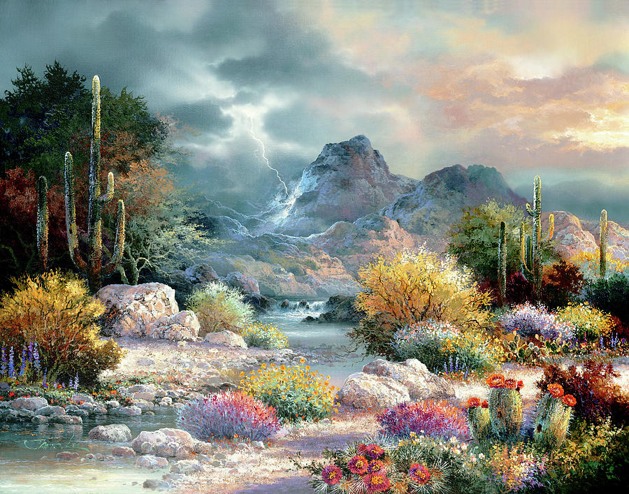 Springtime Valley Painting by James Lee