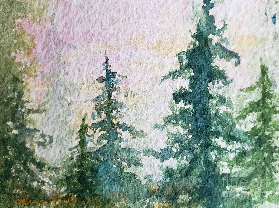 Sprinkle Trees Painting by Lisa Debaets