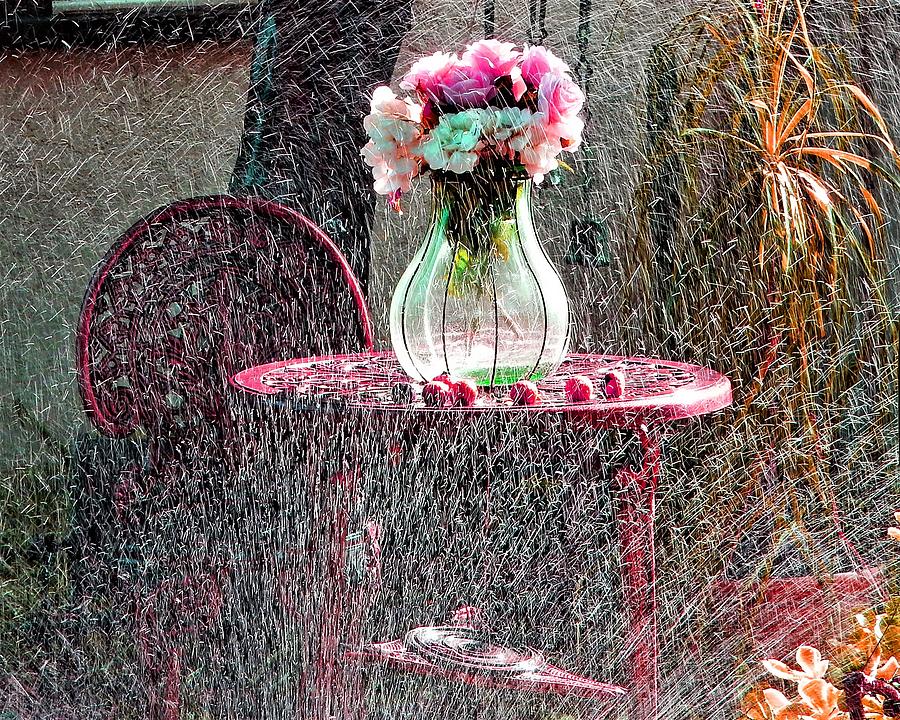 Sprinkled Table  Photograph by Andrew Lawrence