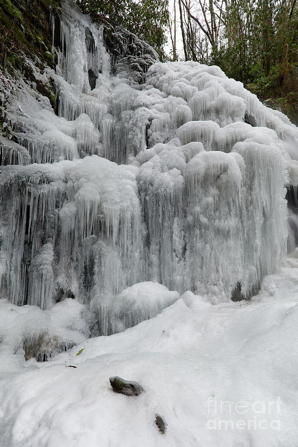 Spruce Flats Falls Frozen 4 Photograph by Phil Perkins