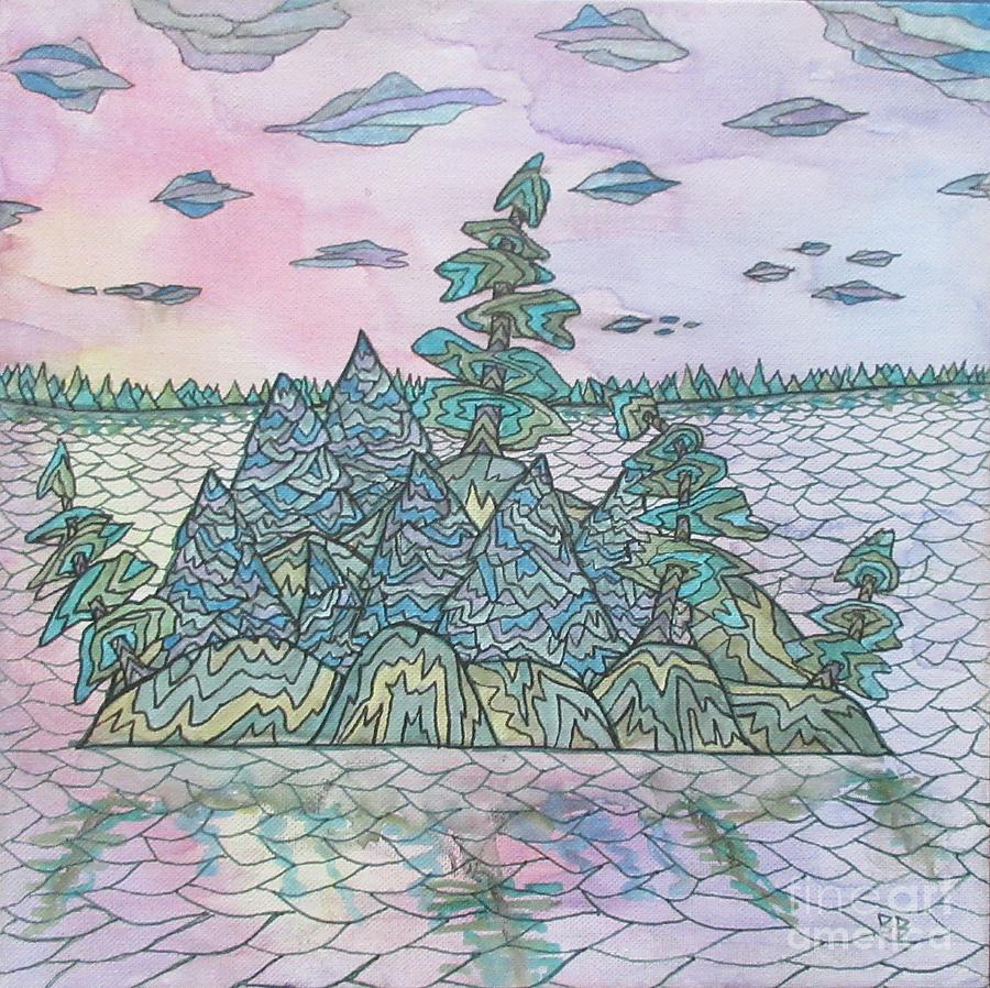 Spruce Island Painting by Bradley Boug