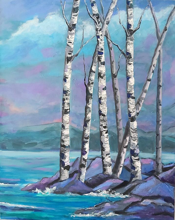 Spruce Trees Painting by Rosie Sherman