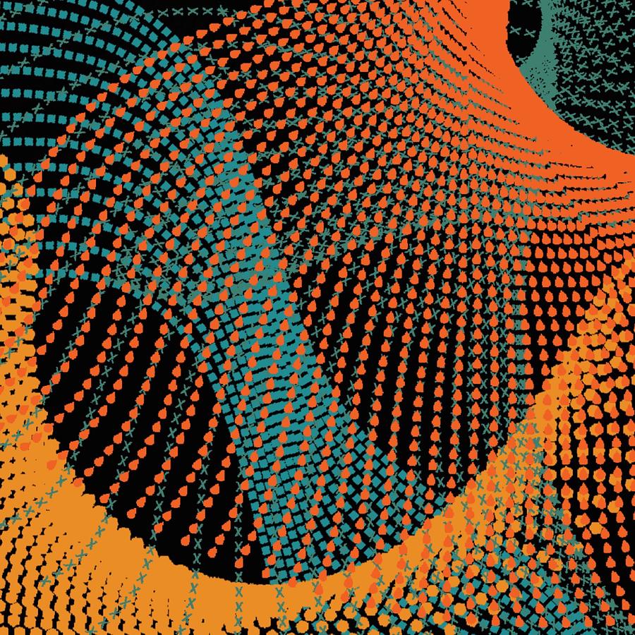 Spun Colors Orange Teal and Turquoise Digital Art by Bonnie Bruno