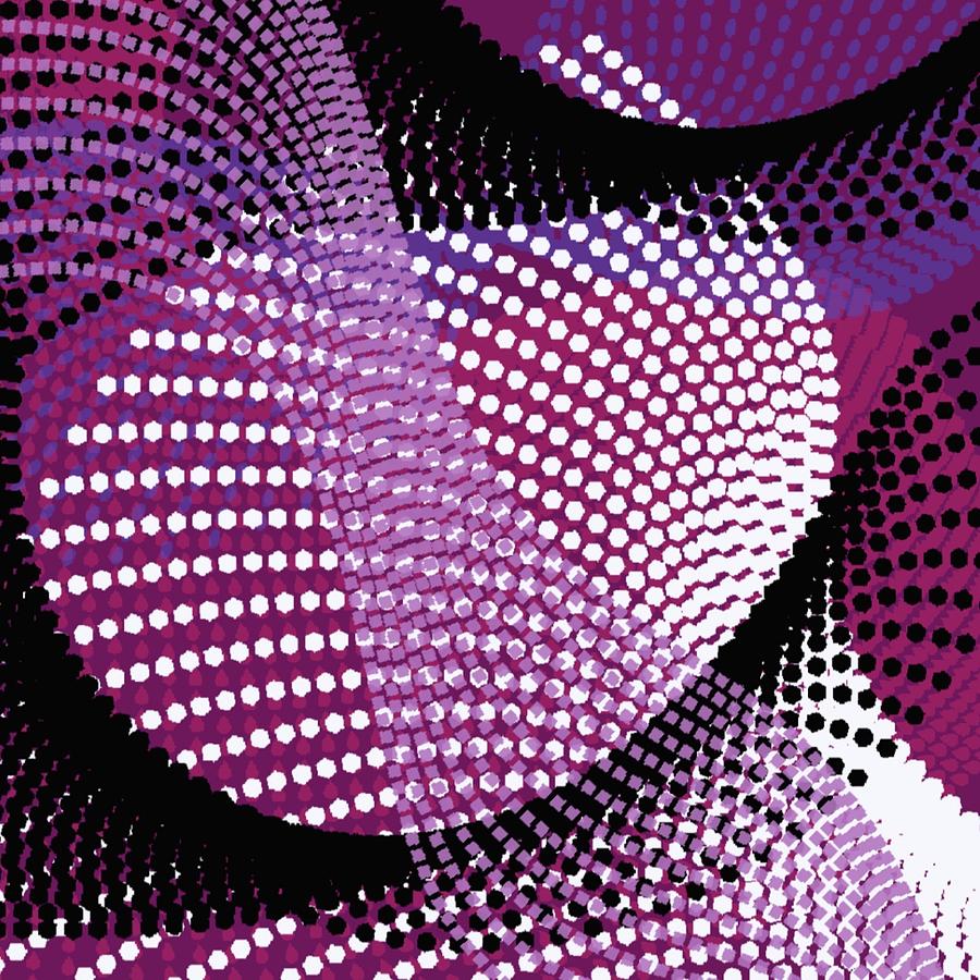 Spun Colors Purple Raspberry Lilac Black Digital Art by Bonnie Bruno