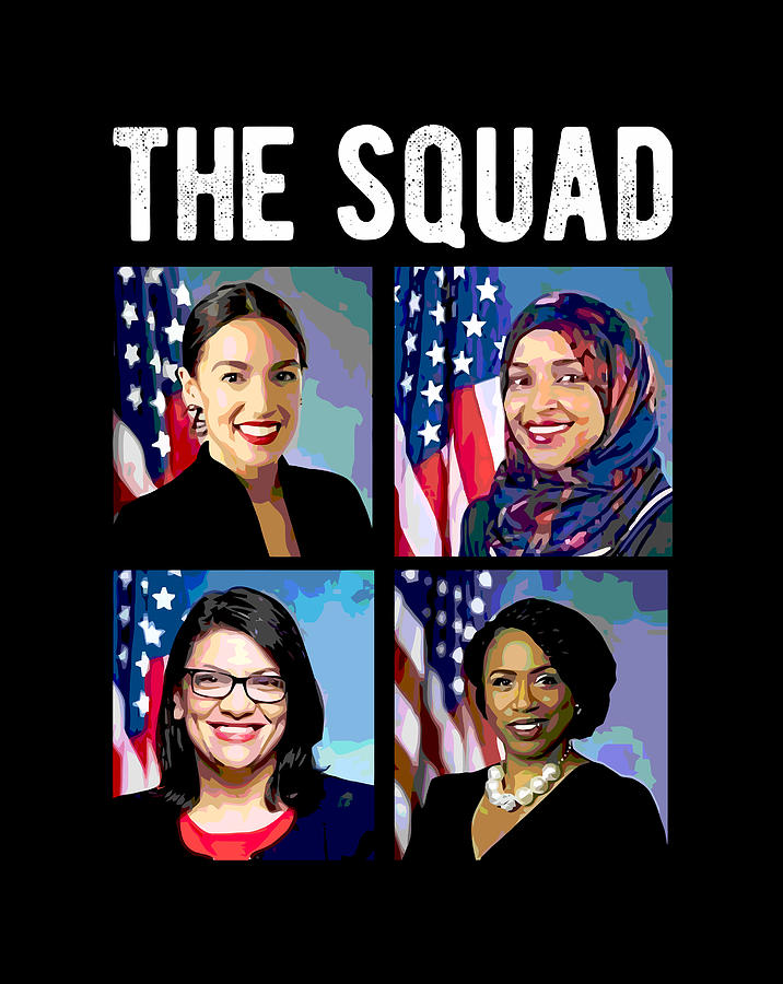 Squad Aoc Rashida Tlaib Ilhan Omar Ayanna Pressley Woc Meme Digital Art ...