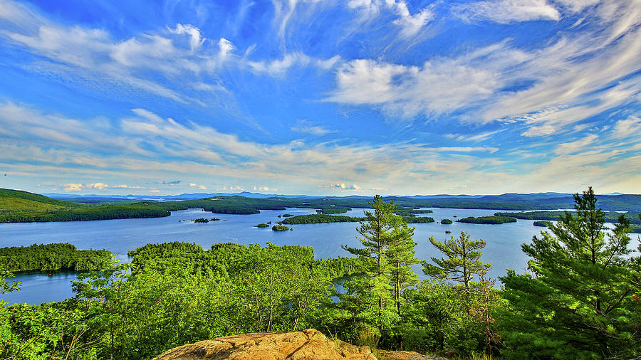 Squam Lake from East Rattlesnake Photograph by James Frazier - Pixels