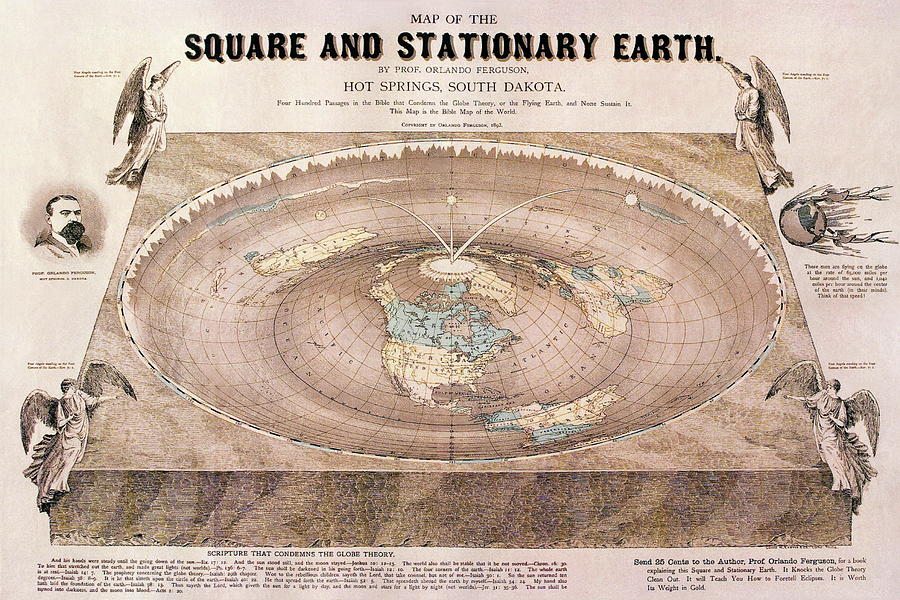 Space Drawing - Square And Stationary Earth - Flat Earth by Flat Earth