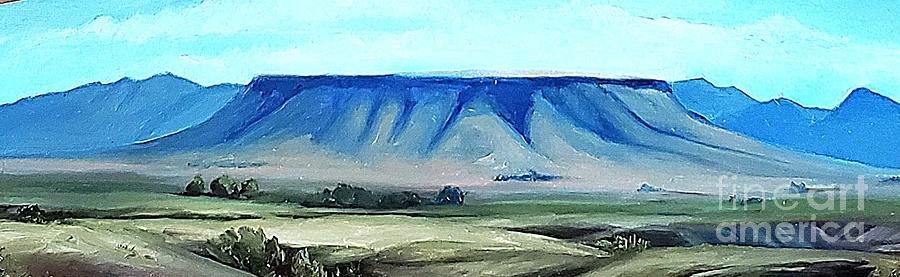 Landscape Painting - Square Butte by Paige Briscoe