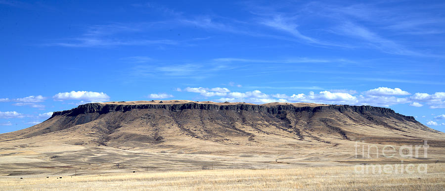 Square Butte pano Photograph by Kae Cheatham