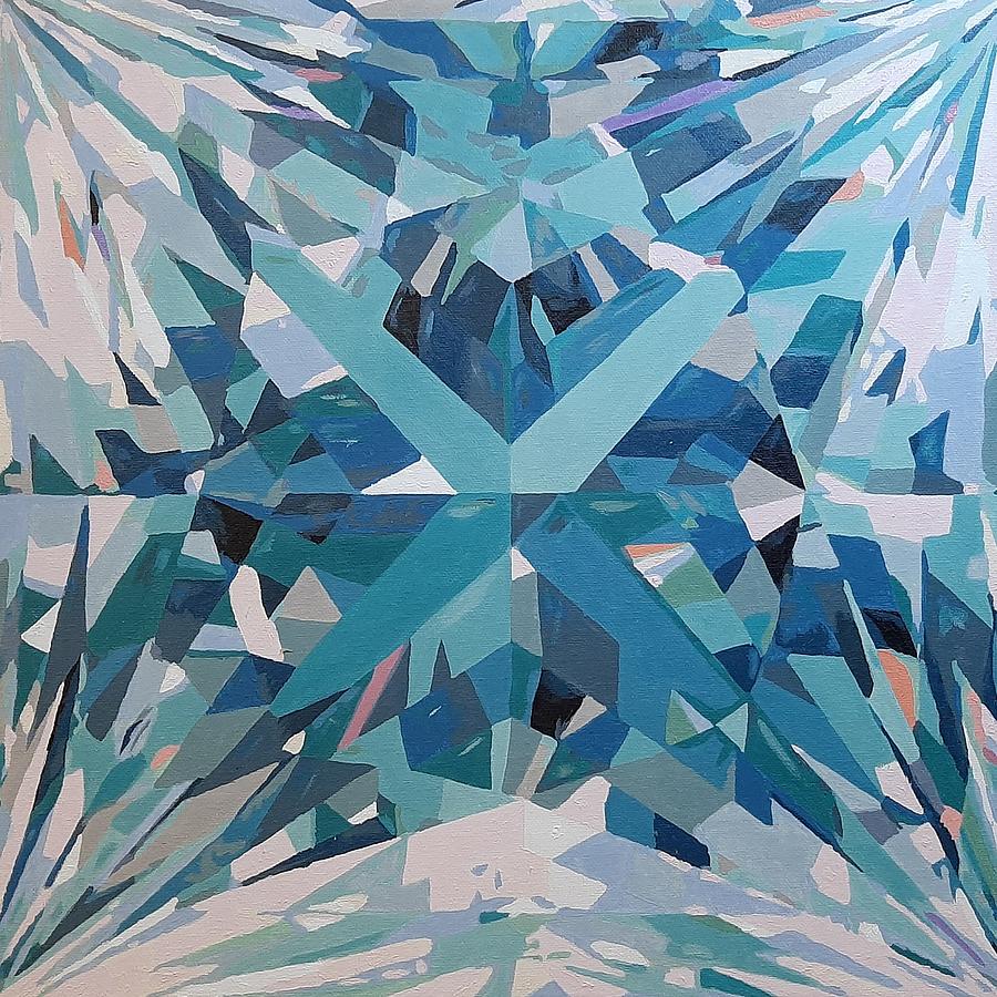 Square Diamond Art Print Painting by Anna Sarv - Fine Art America