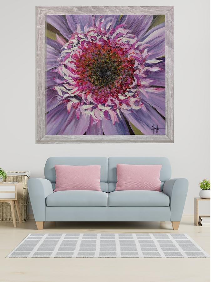 Square Framed Floral Art Print in Room Photograph by Eleatta Diver