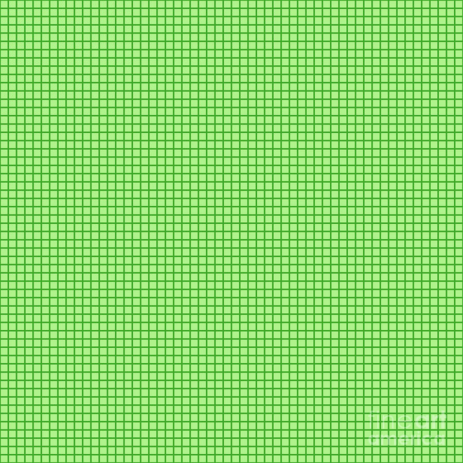 Square Grid Lattice Pattern In Light Apple And Grass Green N.1792 Painting