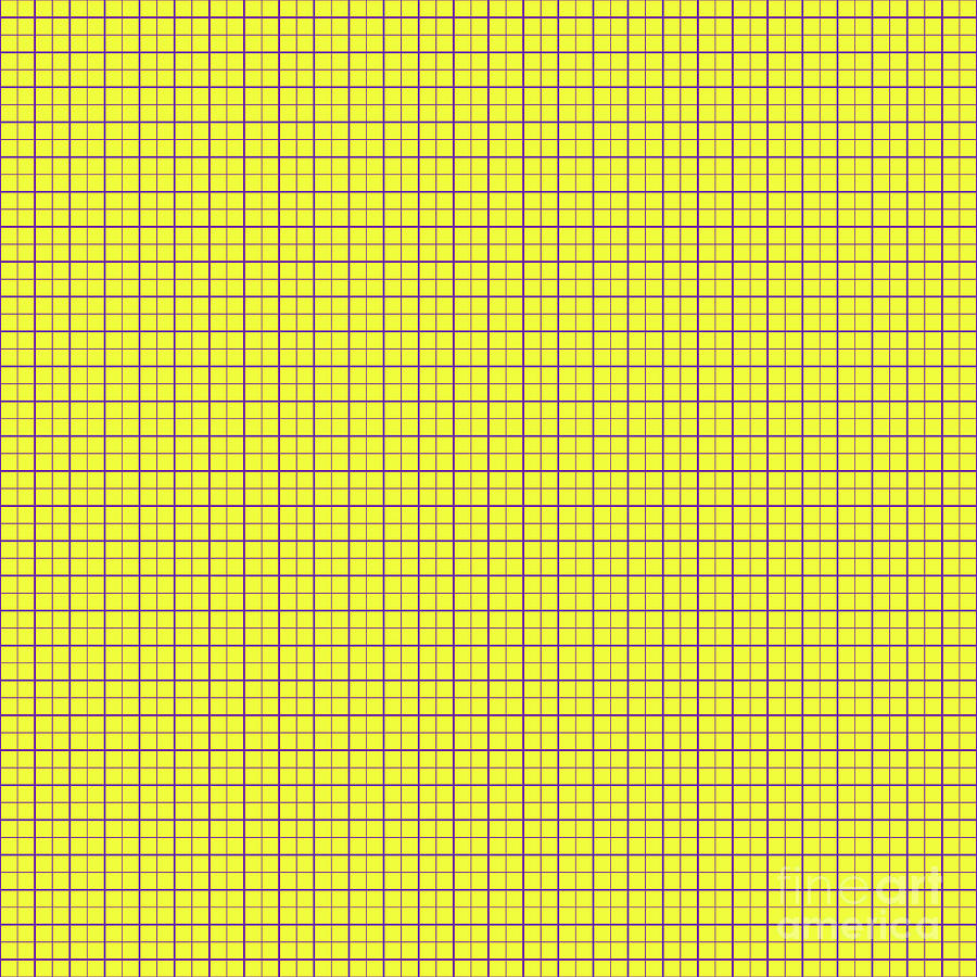 Square Grid Light Window Lattice Pattern In Sunny Yellow And Iris Purple N.0184 Painting