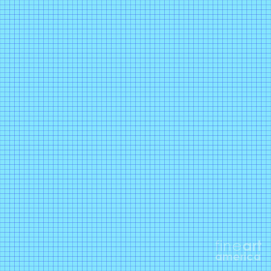 Square Grid Pin Lattice Pattern In Day Sky And Azul Blue N.0015 Painting