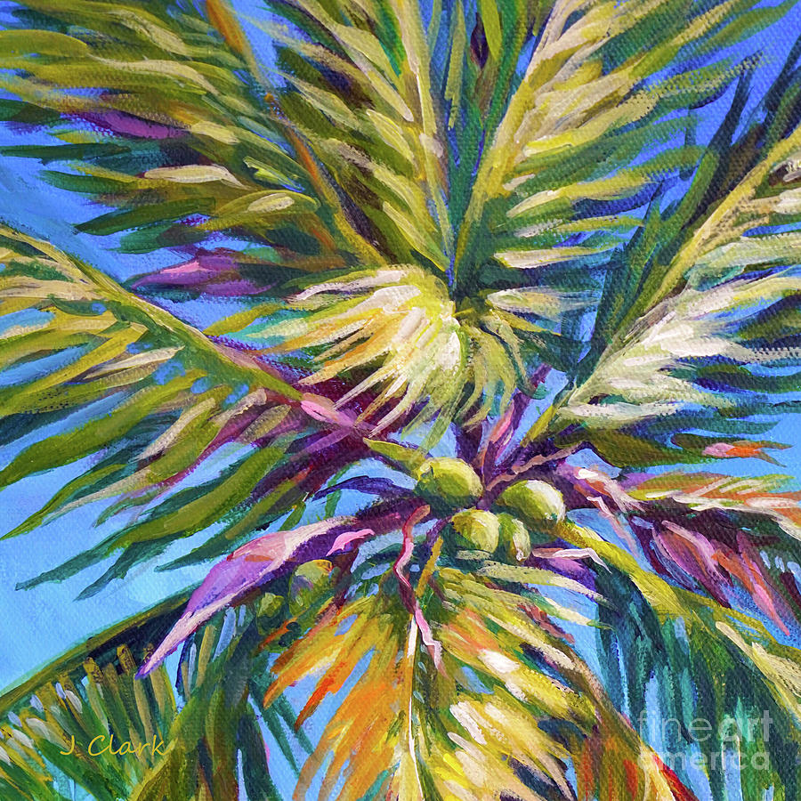 Square Palm Painting by John Clark
