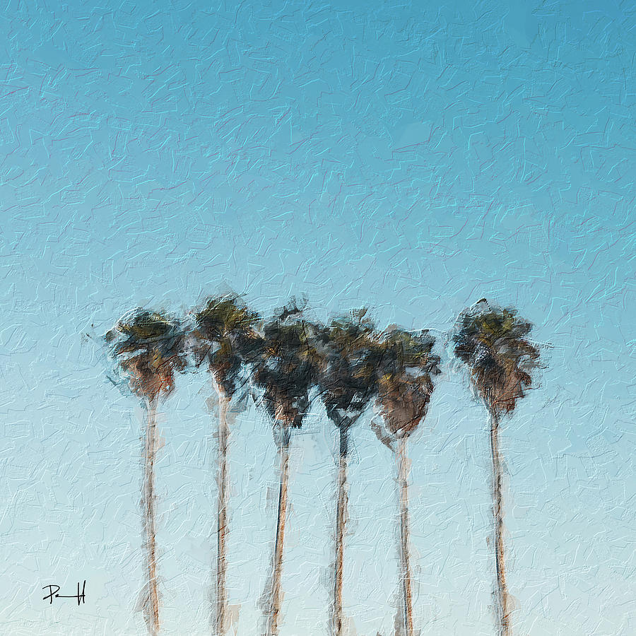 Cool Digital Art - Square Palms by Sean Parnell