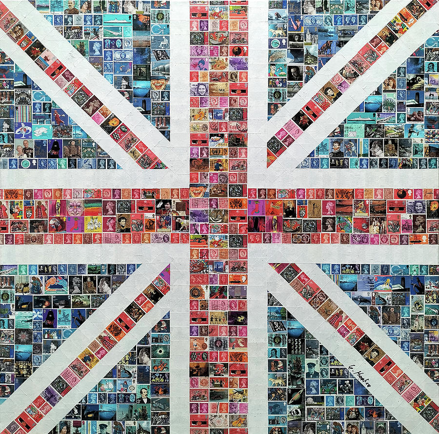 Square Union Jack Mixed Media by Gary Hogben - Fine Art America