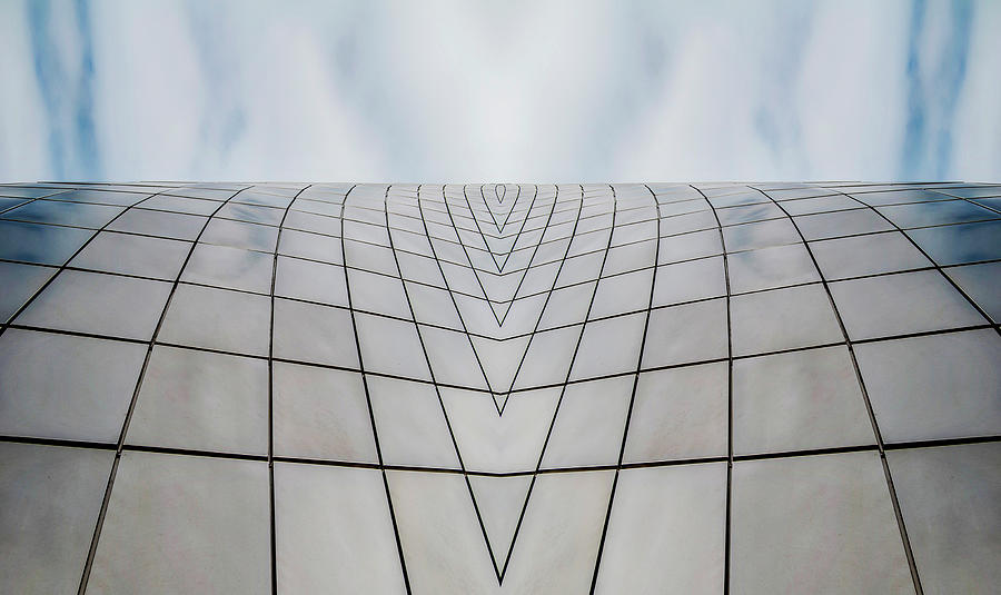 Squares and Sky Reflection Digital Art by Pelo Blanco Photo