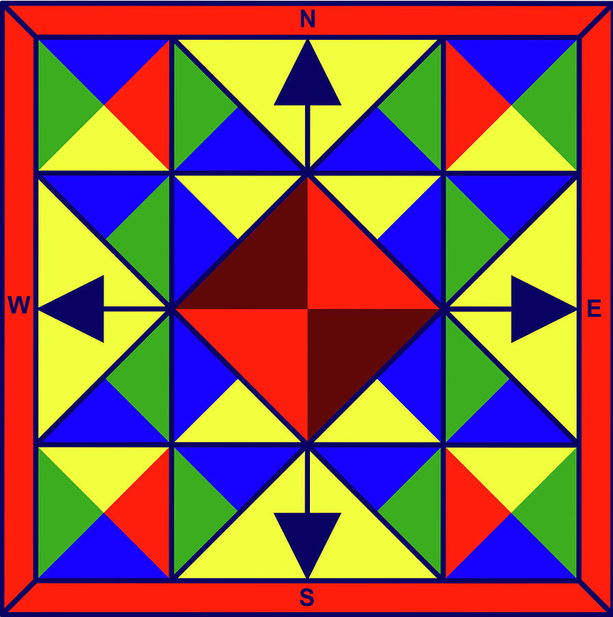 Squares and Triangle Compass EH_001 Digital Art by Gary Childers - Pixels