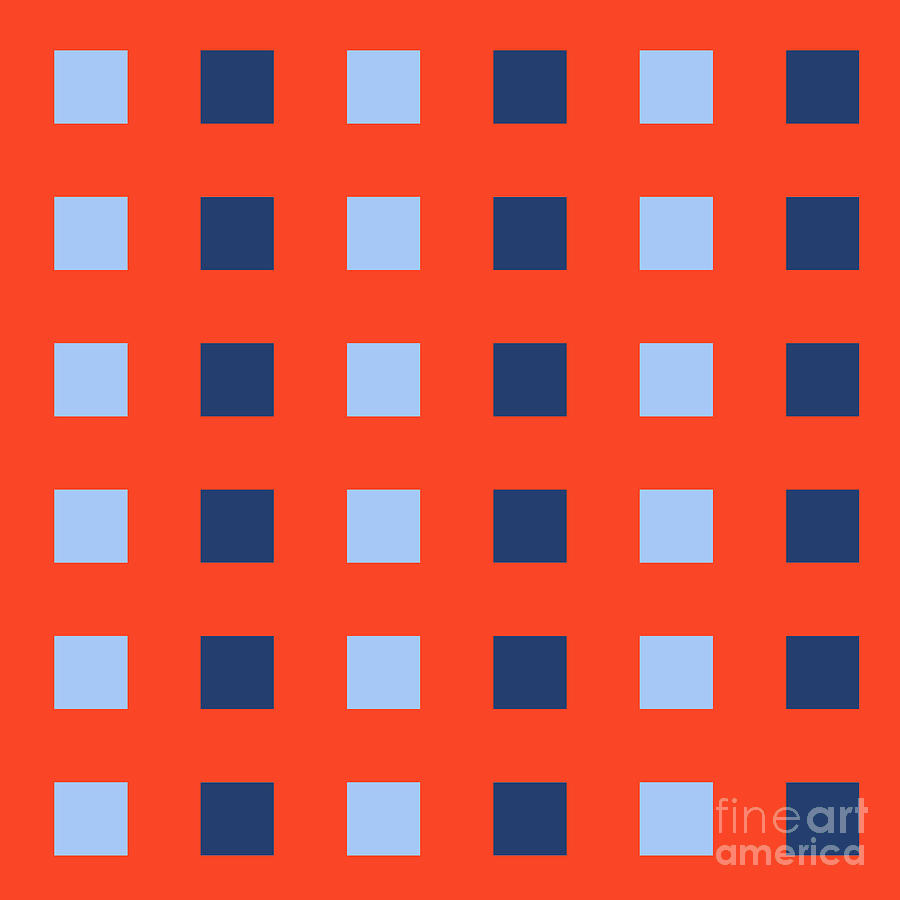 Squares red and blue Digital Art by Heidi De Leeuw