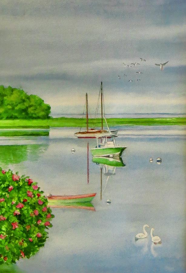 Squeteague Harbor Painting by Karol Wyckoff