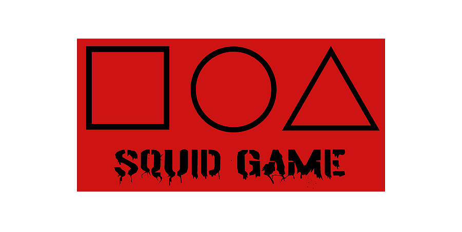 Squid Game Symbols red Background Digital Art by Andrei Krasnovi - Pixels