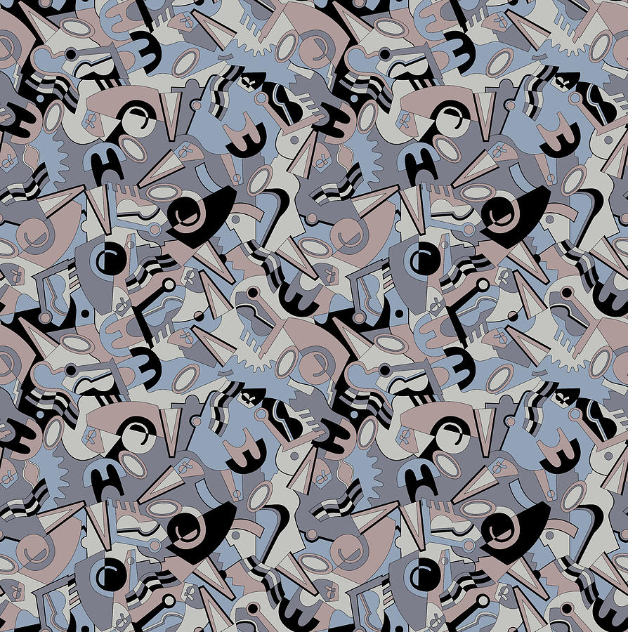 Squiggles Pattern Digital Art by Nikita Coulombe