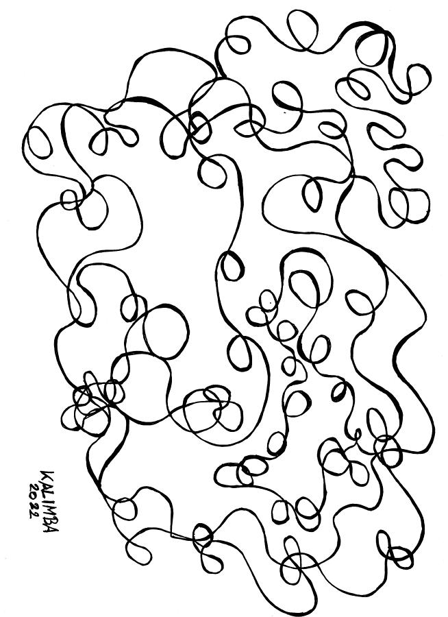 Squiggly Drawing by Peggy Kankonde - Fine Art America